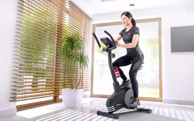 Велотренажер Hop-Sport HS-2080 Spark чорно-сріблястий (2020) 10041 фото