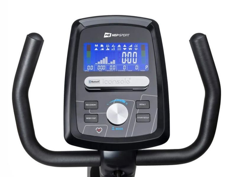 Горизонтальный велотренажер Hop-Sport HS-070L Helix серебристый iConsole+ 10099 фото