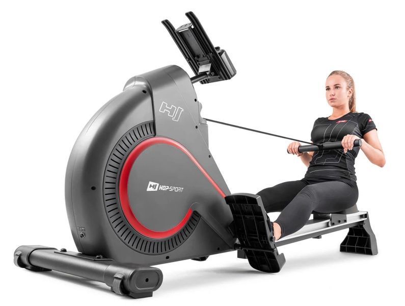 Гребной тренажер Hop-Sport HS-095R Spike серый 10109 фото