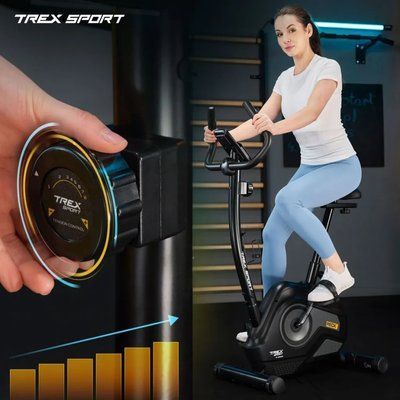 Велотренажер Trex Sport TX-400MB RECK магнітний сірий 10076 фото
