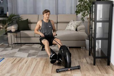 Гребний тренажер Hop-Sport HS-030R Boost золотистий 10112 фото