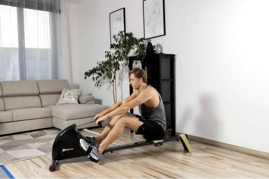 Гребний тренажер Hop-Sport HS-030R Boost золотистий 10112 фото