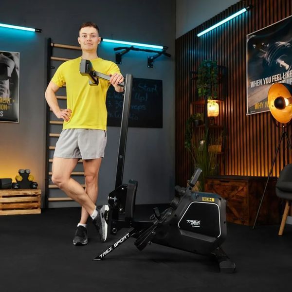 Гребний тренажер Trex Sport TX-580RM Rein чорний 10114 фото