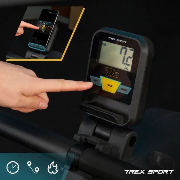 Гребний тренажер Trex Sport TX-580RM Rein чорний 10114 фото