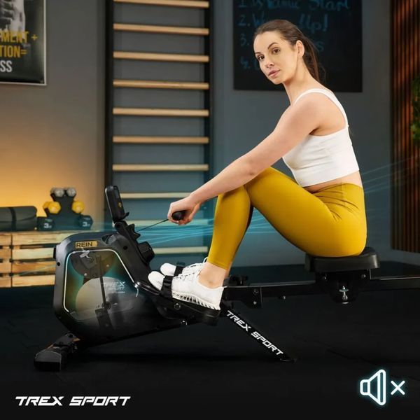 Гребний тренажер Trex Sport TX-580RM Rein чорний 10114 фото