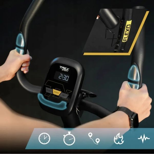 Велотренажер Trex Sport TX-450MB FLEXO магнитный черный 10059 фото