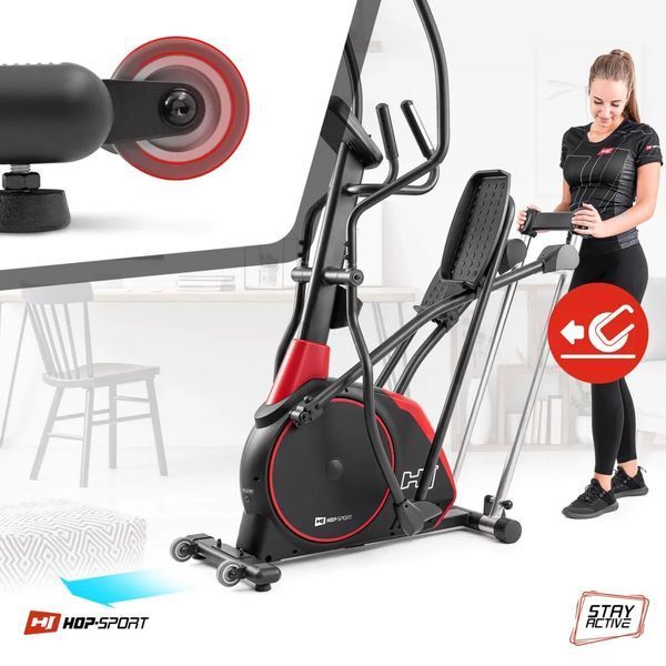 Орбитрек электромагнитный Hop-Sport HS-095CF Prizm черный 10126 фото