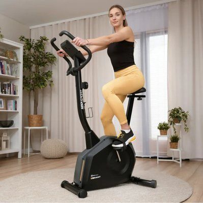 Велотренажер Hop-Sport HS-4000H Grant чорно-золотистий 10077 фото