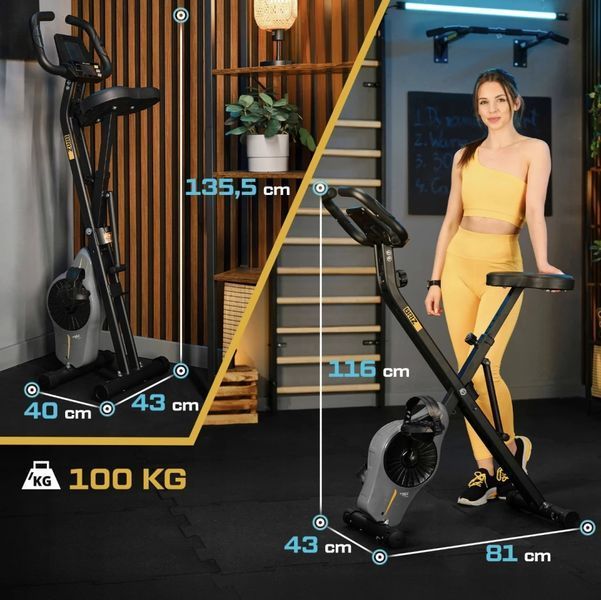 Велотренажер Trex Sport TX-340XB BRIZ магнитный серый 10063 фото