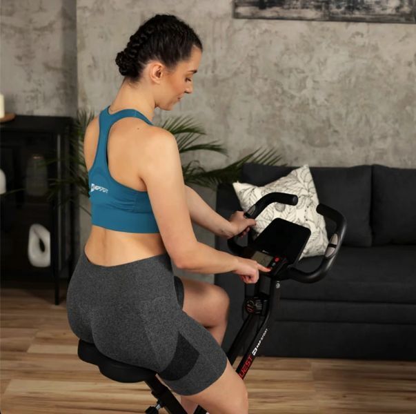 Велотренажер Hop-Sport HS-3020X Quest X-Bike чорно-червоний 10065 фото