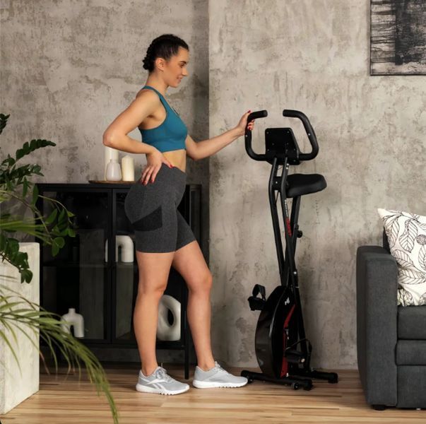 Велотренажер Hop-Sport HS-3020X Quest X-Bike чорно-червоний 10065 фото