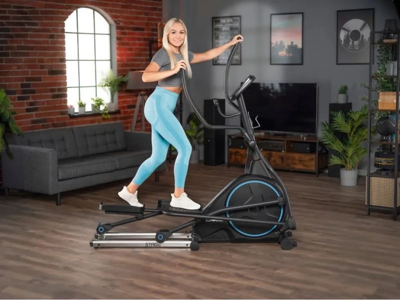 Орбітрек Hop-Sport HS-160CF Stage електромагнітний синій 10134 фото