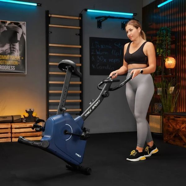 Велотренажер Trex Sport TX-380MB Rigon магнітний темно-синій 10072 фото