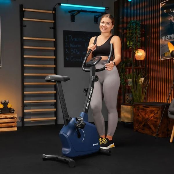 Велотренажер Trex Sport TX-380MB Rigon магнітний темно-синій 10072 фото