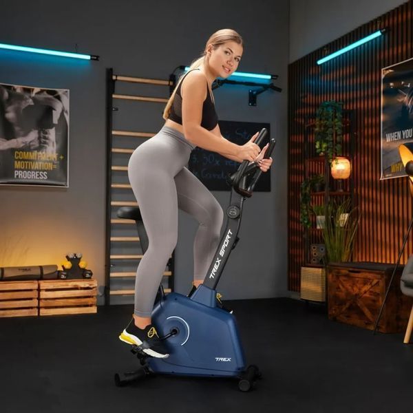 Велотренажер Trex Sport TX-380MB Rigon магнітний темно-синій 10072 фото