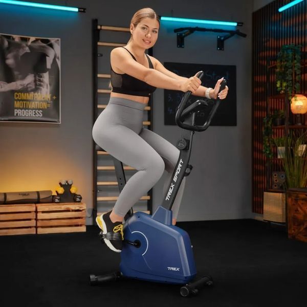 Велотренажер Trex Sport TX-380MB Rigon магнітний темно-синій 10072 фото