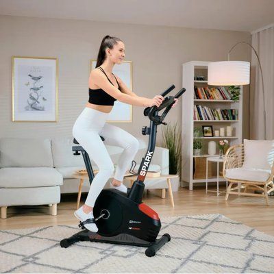 Велотренажер Hop-Sport HS-2080 Spark черно-красный (2025) 10073 фото
